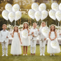 Balony FIRST COMMUNION – dekoracja sali komunijnej