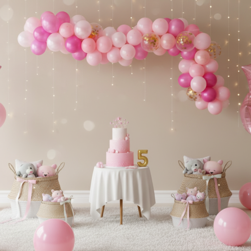 Girlanda BABY PINK – dekoracja na baby shower dziewczynki