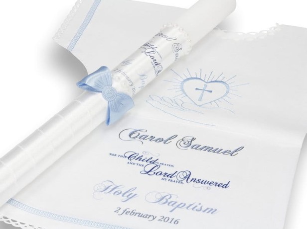 Personalised Christening Candle & Garment, Baptism