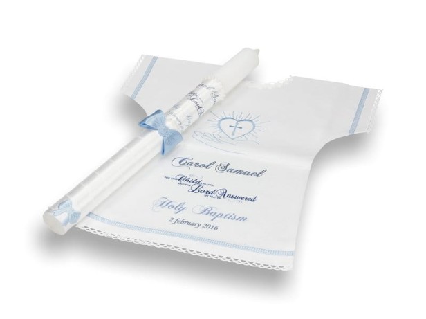 Personalised Christening Candle & Garment, Baptism