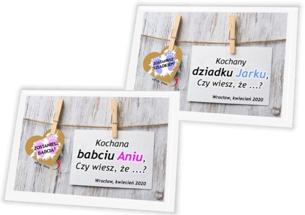Pamiątka zdrapka na panelu ze zdjęciem - Czy wiesz, że ... Babcia i Dziadek