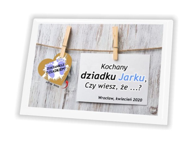 Pamiątka zdrapka na panelu ze zdjęciem - Czy wiesz, że ... Babcia i Dziadek