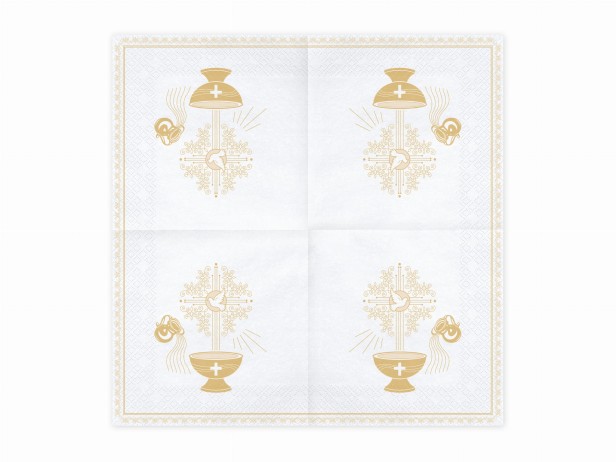 Ekologiczne serwetki na stół ZŁOTE CHRZEST ŚWIĘTY