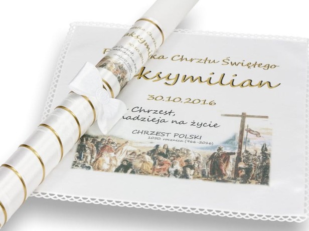 Zestaw na Chrzest JUBILEUSZOWY  - 1050 rocznica Chrztu Polski