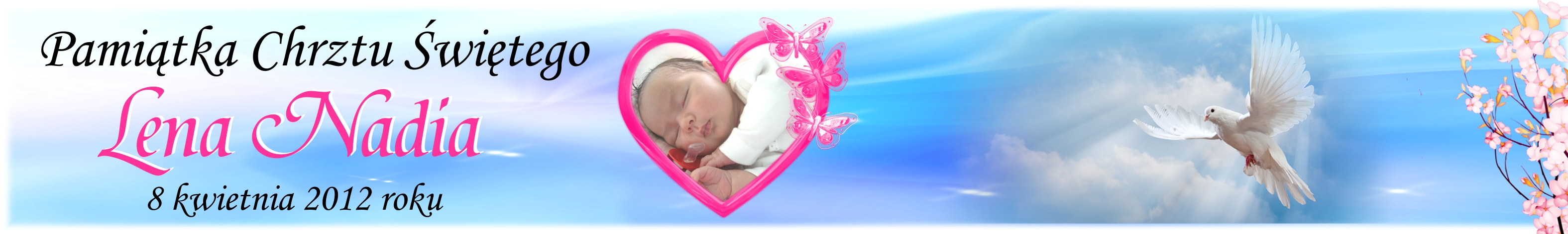 Gołębica różowa – nadruk Ink-Jet