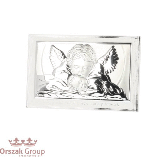 Obrazek srebrny Anioł Stróż 360 stopni