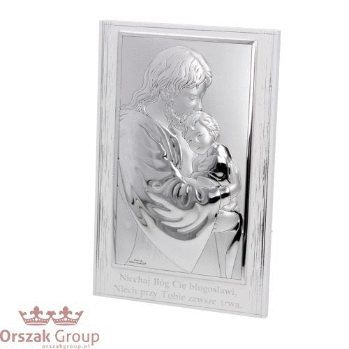 Obrazek srebrny Niechaj Bóg Cię błogosławi – podgląd 360 stopni