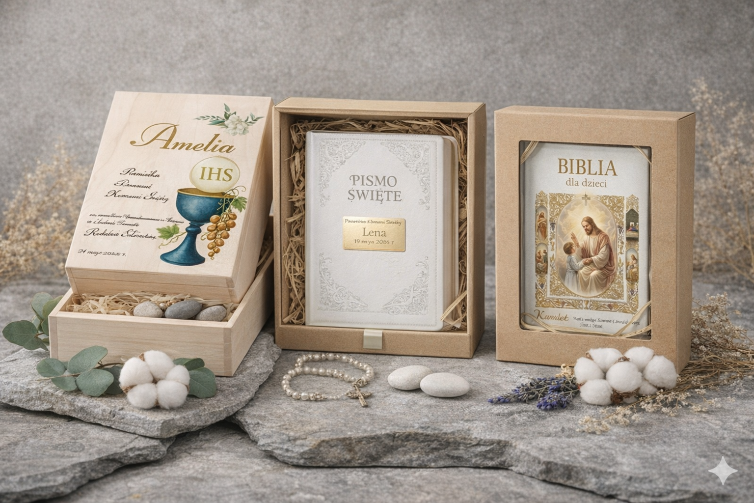 Eleganckie oprawy Biblii na Komunię