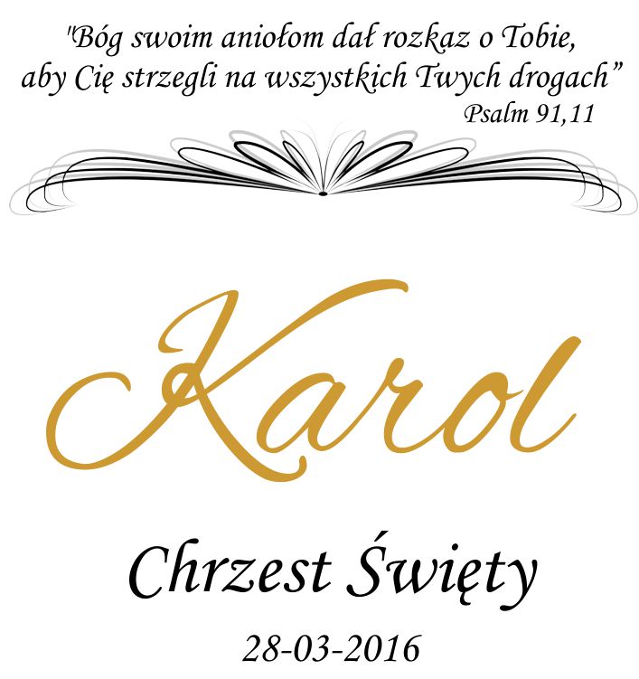 Nadruk wiersza – Psalm 91, 11