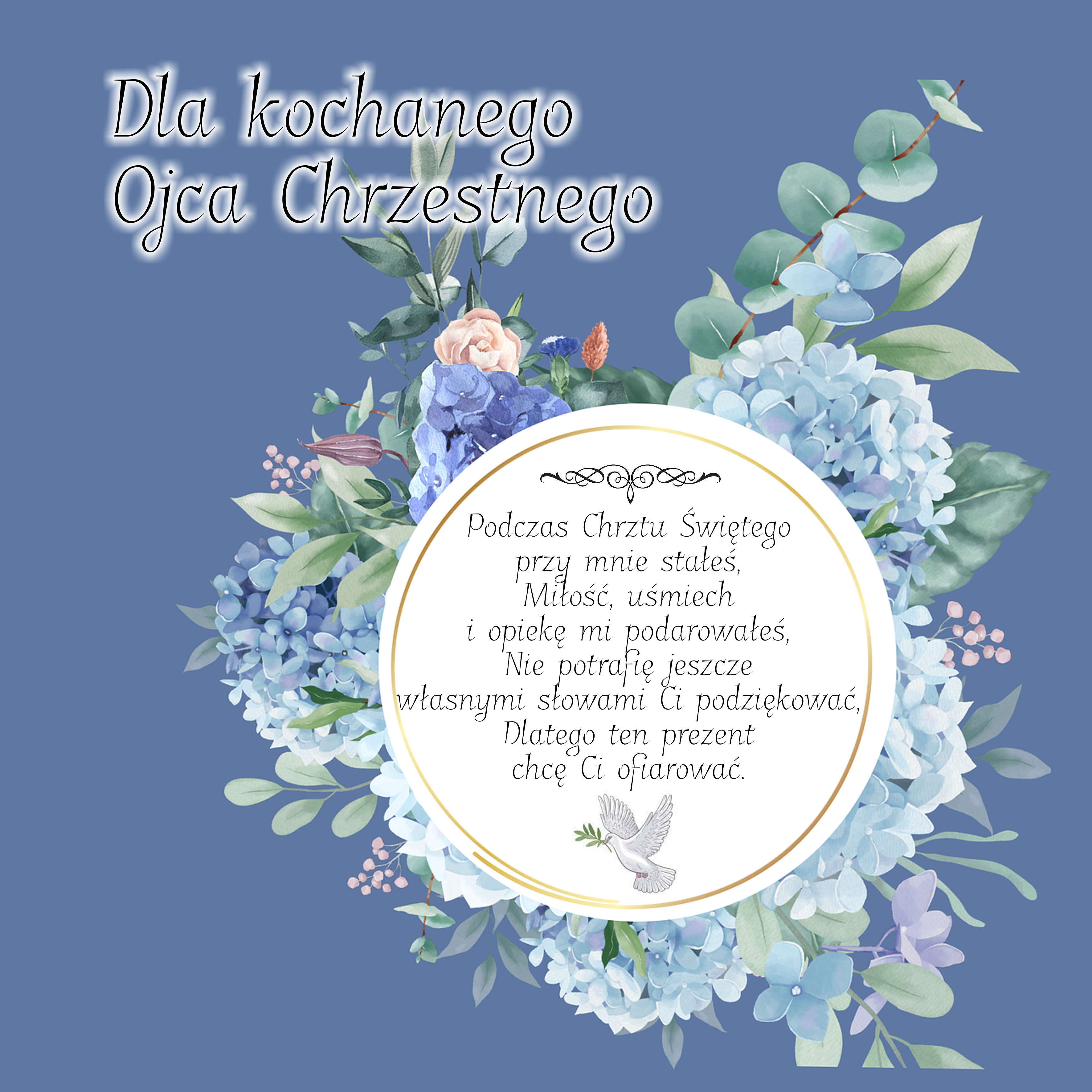 Podziękowanie dla Ojca Chrzestnego – obraz FOTOGRANIT AUREA STONE™